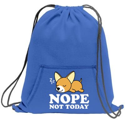 Cute Chiwawa Chihuahua Dog Animal Lover Funny Nope Not Today Gift Sweatshirt Cinch Pack Bag