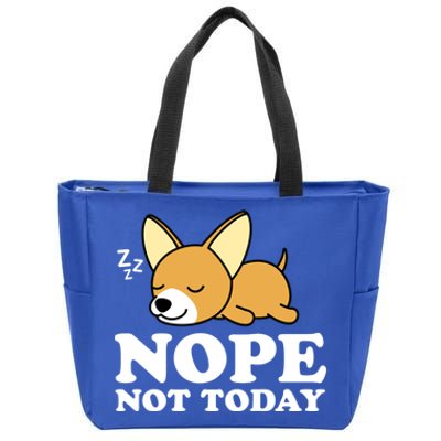 Cute Chiwawa Chihuahua Dog Animal Lover Funny Nope Not Today Gift Zip Tote Bag