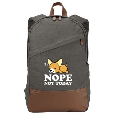 Cute Chiwawa Chihuahua Dog Animal Lover Funny Nope Not Today Gift Cotton Canvas Backpack