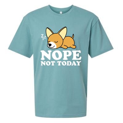 Cute Chiwawa Chihuahua Dog Animal Lover Funny Nope Not Today Gift Sueded Cloud Jersey T-Shirt