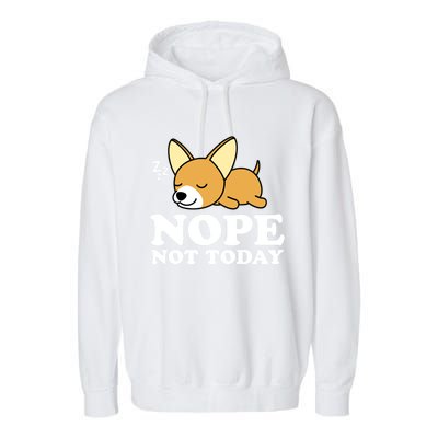 Cute Chiwawa Chihuahua Dog Animal Lover Funny Nope Not Today Gift Garment-Dyed Fleece Hoodie