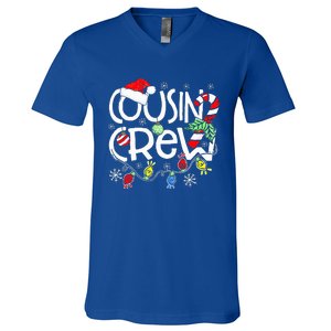 Christmas Cousin Crew Funny Red Plaid Matching Pajama Gifts  V-Neck T-Shirt