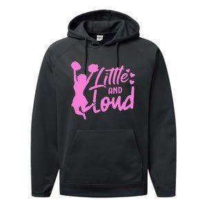 Cheer Cute Cheerleader Little And Loud Cheerleading Performance Fleece Hoodie