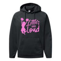 Cheer Cute Cheerleader Little And Loud Cheerleading Performance Fleece Hoodie