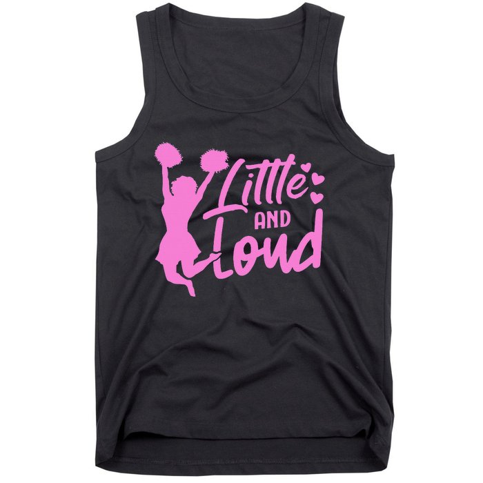 Cheer Cute Cheerleader Little And Loud Cheerleading Tank Top