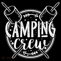 Camping Crew Stripe Pom Pom Beanie