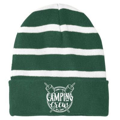 Camping Crew Striped Beanie with Solid Band