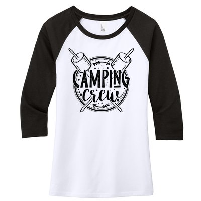 Camping Crew Women's Tri-Blend 3/4-Sleeve Raglan Shirt