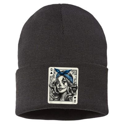 Chicana Chicano Camisa Cute Chicano Tattoo Art Clown Sustainable Knit Beanie