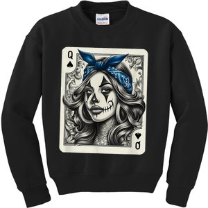 Chicana Chicano Camisa Cute Chicano Tattoo Art Clown Kids Sweatshirt