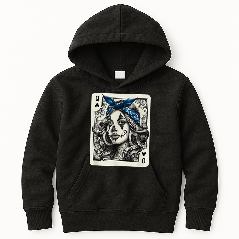 Chicana Chicano Camisa Cute Chicano Tattoo Art Clown Kids Hoodie