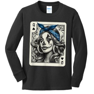 Chicana Chicano Camisa Cute Chicano Tattoo Art Clown Kids Long Sleeve Shirt