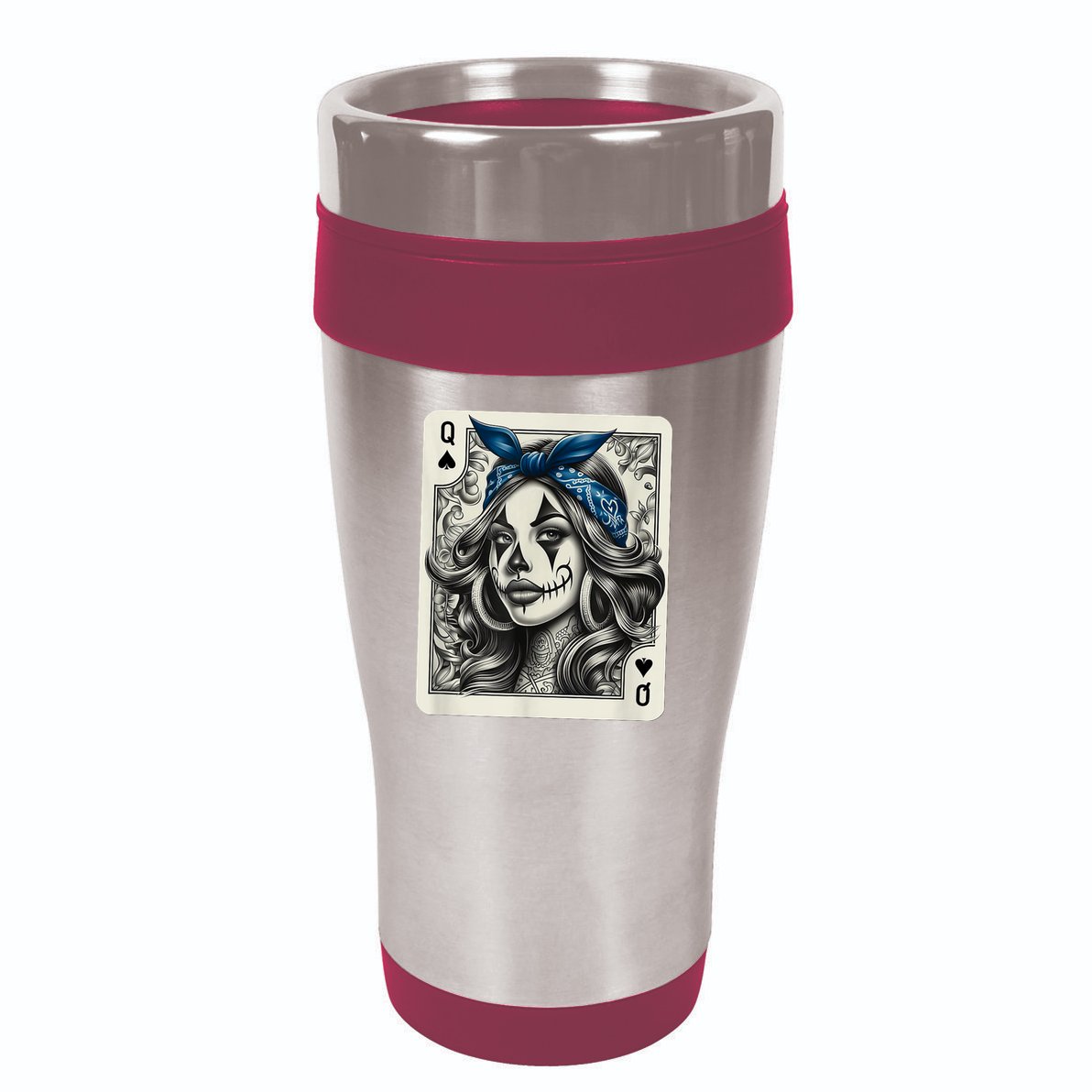 Chicana Chicano Camisa Cute Chicano Tattoo Art Clown 16oz Travel Tumbler