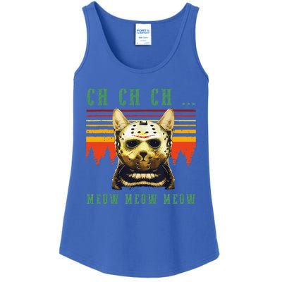 Ch Ch Ch Meow Meow Scary Friday Costume Halloween Cat Ladies Essential Tank