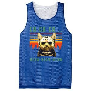 Ch Ch Ch Meow Meow Scary Friday Costume Halloween Cat Mesh Reversible Basketball Jersey Tank