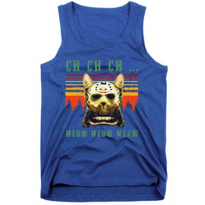 Ch Ch Ch Meow Meow Scary Friday Costume Halloween Cat Tank Top