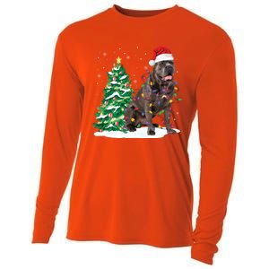 Cane Corso Christmas Tree Lights Santa Dog Xmas Funny Gift Boys Gift Cooling Performance Long Sleeve Crew