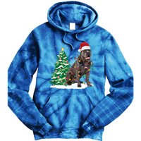 Cane Corso Christmas Tree Lights Santa Dog Xmas Funny Gift Boys Gift Tie Dye Hoodie