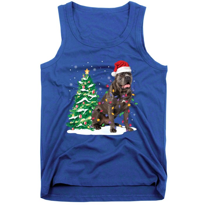 Cane Corso Christmas Tree Lights Santa Dog Xmas Funny Gift Boys Gift Tank Top