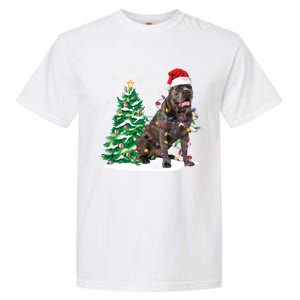 Cane Corso Christmas Tree Lights Santa Dog Xmas Funny Gift Boys Gift Garment-Dyed Heavyweight T-Shirt