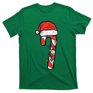 Christmas Candy Cane Santa Xmas T-Shirt