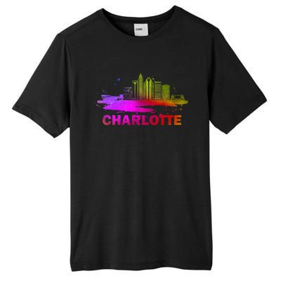 Colorful Charlotte Cityscape Souvenir Charlotte Skyline Tall Fusion ChromaSoft Performance T-Shirt