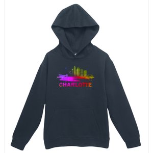 Colorful Charlotte Cityscape Souvenir Charlotte Skyline Urban Pullover Hoodie