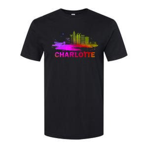 Colorful Charlotte Cityscape Souvenir Charlotte Skyline Softstyle CVC T-Shirt