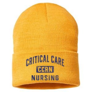 Ccrn Critical Care Nurse Icu Intensive Care Nursing Sustainable Knit Beanie