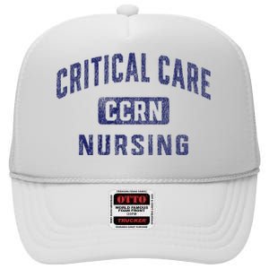 Ccrn Critical Care Nurse Icu Intensive Care Nursing High Crown Mesh Back Trucker Hat