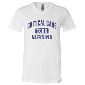 Ccrn Critical Care Nurse Icu Intensive Care Nursing V-Neck T-Shirt