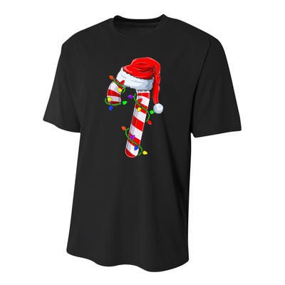 Candy Cane Crew Christmas Lights Family Matching Xmas Youth Performance Sprint T-Shirt