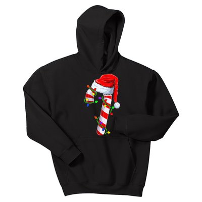 Candy Cane Crew Christmas Lights Family Matching Xmas Kids Hoodie