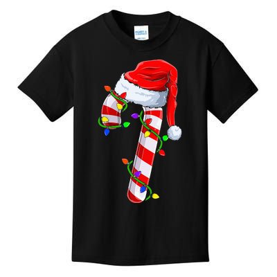 Candy Cane Crew Christmas Lights Family Matching Xmas Kids T-Shirt