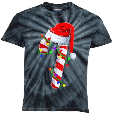 Candy Cane Crew Christmas Lights Family Matching Xmas Kids Tie-Dye T-Shirt