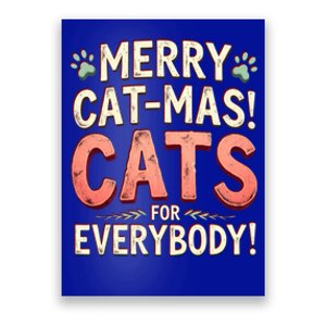 Catmas Cheer Cats For Everybody Xmas Santa Gift Poster