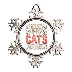 Catmas Cheer Cats For Everybody Xmas Santa Gift Metallic Star Ornament