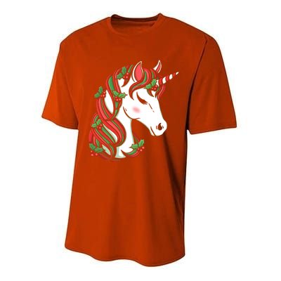 Cute Candy Cane Unicorn Christmas Matching Top Gift Performance Sprint T-Shirt