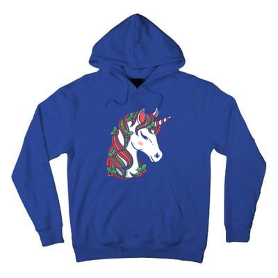 Cute Candy Cane Unicorn Christmas Matching Top Gift Tall Hoodie