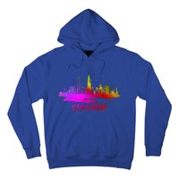 Colorful Chicago Cityscape Souvenir Chicago Skyline Hoodie