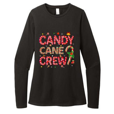 Candy Cane Crew Funny Christmas Candy Lover Xmas Pajamas Womens CVC Long Sleeve Shirt