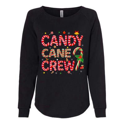 Candy Cane Crew Funny Christmas Candy Lover Xmas Pajamas Womens California Wash Sweatshirt