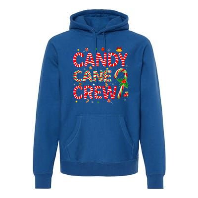 Candy Cane Crew Funny Christmas Candy Lover Xmas Pajamas Premium Hoodie