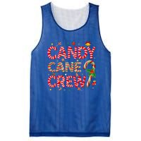 Candy Cane Crew Funny Christmas Candy Lover Xmas Pajamas Mesh Reversible Basketball Jersey Tank