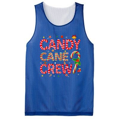 Candy Cane Crew Funny Christmas Candy Lover Xmas Pajamas Mesh Reversible Basketball Jersey Tank