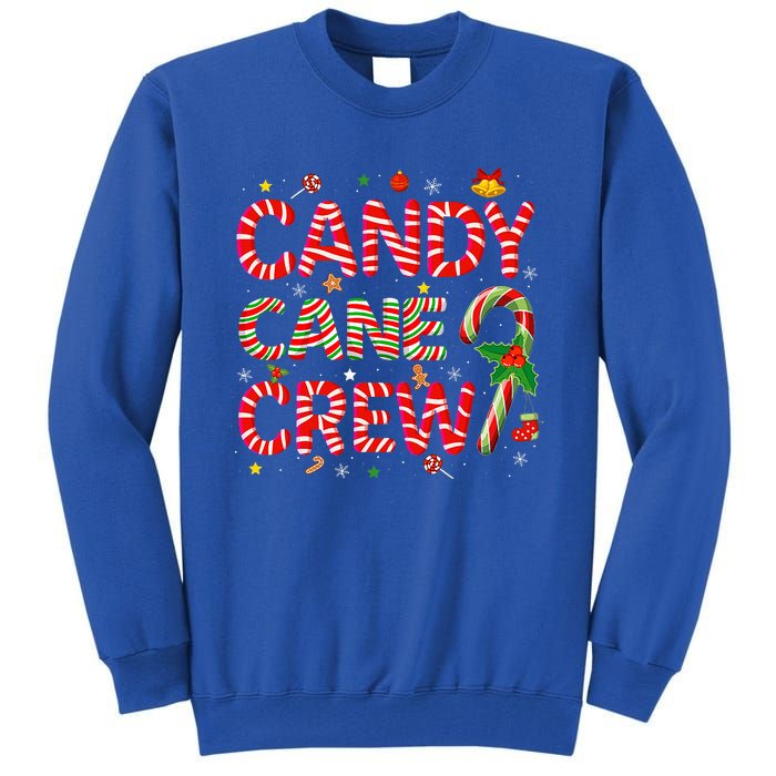 Candy Cane Crew Funny Christmas Candy Lover Xmas Pajamas Tall Sweatshirt