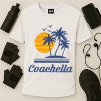 C.O.A.C.H.E.L.L.A California Ca City Beach Tourist Cooling Performance Crew T-Shirt