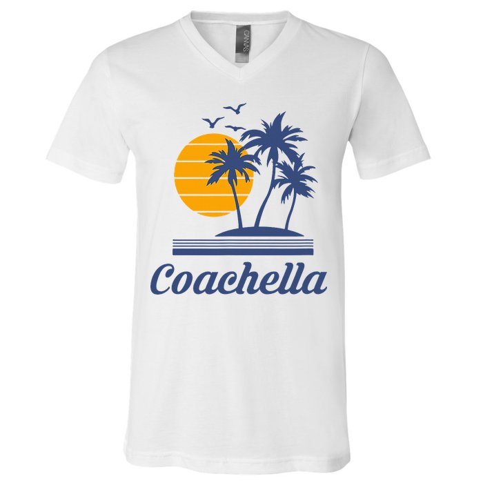C.O.A.C.H.E.L.L.A California Ca City Beach Tourist V-Neck T-Shirt