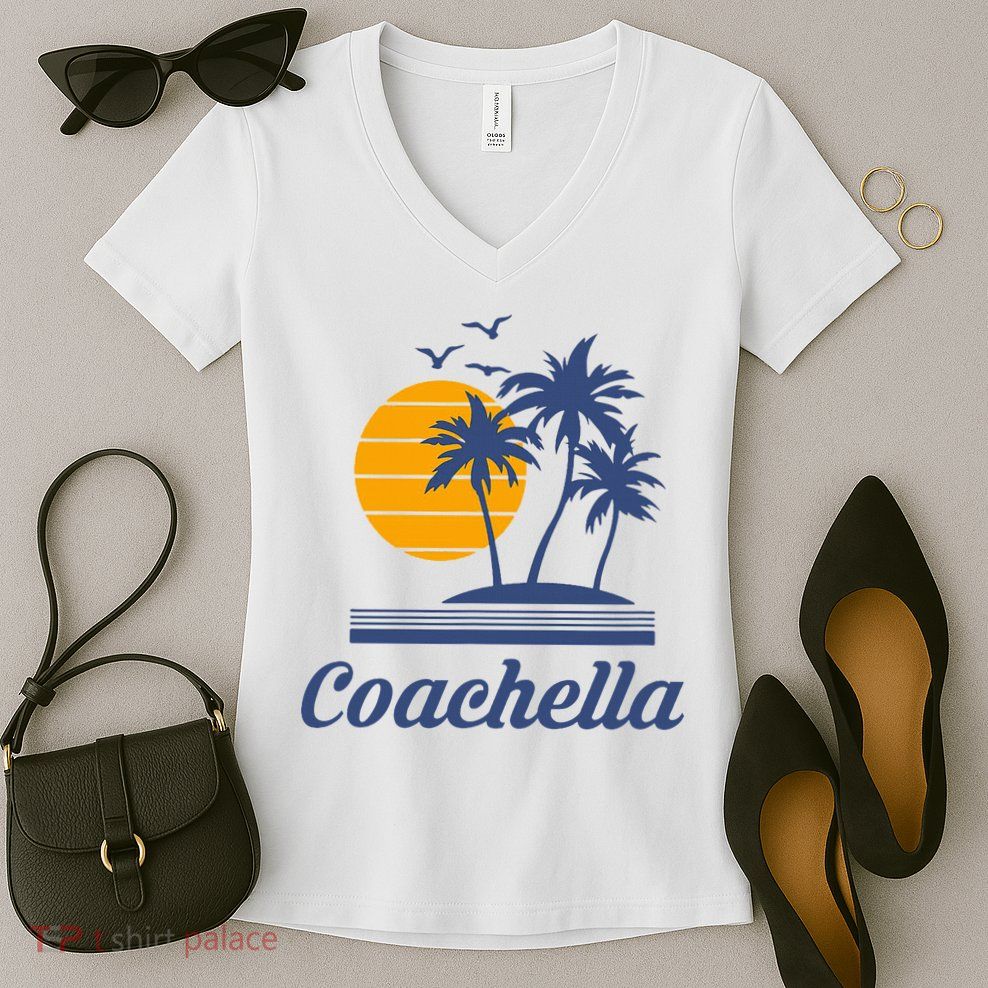 C.O.A.C.H.E.L.L.A California Ca City Beach Tourist Women's V-Neck T-Shirt