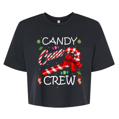 Candy Cane Crew Bella+Canvas Jersey Crop Tee